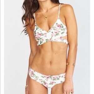NWT Show me your Mumu STRIKE A ROSE swimsuit set